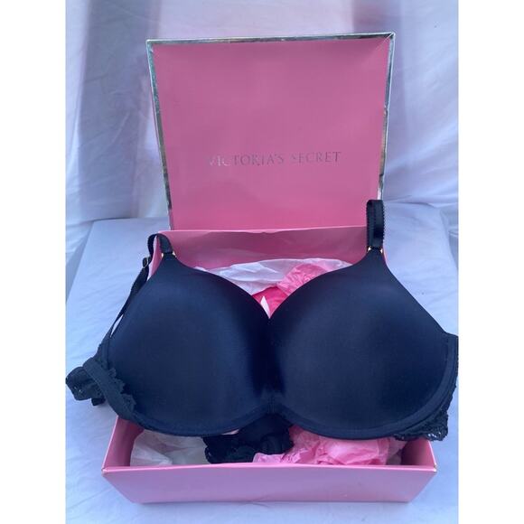 Victoria's Secret Black Bra and Panty Set - 36D - Panty SIZE Small - New in Box - Picture 1 of 11